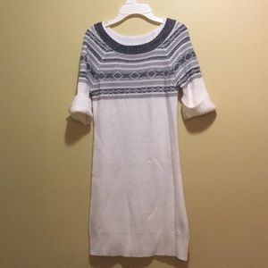 Wintery themed sweater dress